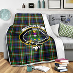 Scotstee Shop Tartan Plaid Blanket Ferguson Clan Crest Badge Scottish Tartan Plaid Sherpa Blanket