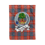 Clan Hamilton Blanket Hamilton Fleece Blanket Plaid Blanket Hamilton Ancient Clan Badge Tartan Blanket Scottish Blue Plaid Throw Blanket Tartan Plaid Fleece Blanket - Scotstee Shop