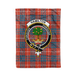 Hamilton Tartan Hamilton Fleece Blanket Plaid Blanket Hamilton Ancient Clan Crest Badge Tartan Blanket Scottish Blanket