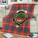 Hamilton Tartan Hamilton Fleece Blanket Plaid Blanket Hamilton Ancient Clan Crest Badge Tartan Blanket Scottish Blanket