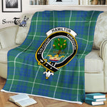 Hamilton Fleece Blanket Plaid Blanket Hamilton Hunting Ancient Clan Crest Badge Tartan Blanket Scottish Plaid Blanket