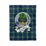 Clan Hamilton Blanket Hamilton Fleece Blanket Plaid Blanket Hamilton Hunting Clan Badge Tartan Blanket Scottish Blue Plaid Throw Blanket Tartan Plaid Fleece Blanket - Scotstee Shop