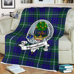 Clan Hamilton Blanket Hamilton Fleece Blanket Plaid Blanket Hamilton Hunting Modern Clan Badge Tartan Blanket Scottish Blue Plaid Throw Blanket Tartan Plaid Fleece Blanket - Scotstee Shop