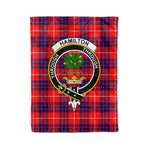 Hamilton Tartan Hamilton Fleece Blanket Plaid Blanket Hamilton Modern Clan Crest Badge Tartan Blanket Scottish Blanket