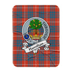 Scotstee Shop Tartan Plaid Blanket Hamilton Ancient Clan Badge Scottish Tartan Plaid Sherpa Blanket, Tartan Blanket, Plaid Blanket, Scottish Blanket, Gift Christmas Blanket, Christmas Blanket, Mother Day Gift, Father Day Gift