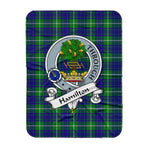 Scotstee Shop Tartan Plaid Blanket Hamilton Hunting Clan Badge Scottish Tartan Plaid Sherpa Blanket, Tartan Blanket, Plaid Blanket, Scottish Blanket, Gift Christmas Blanket, Christmas Blanket, Mother Day Gift, Father Day Gift