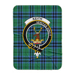 Scotstee Shop Tartan Plaid Blanket Keith Ancient Clan Crest Badge Scottish Tartan Plaid Sherpa Blanket