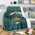 Scotstee Shop Tartan Plaid Blanket Keith Ancient Clan Crest Badge Scottish Tartan Plaid Sherpa Blanket