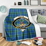 Scotstee Shop Tartan Plaid Blanket Keith Clan Crest Badge Scottish Tartan Plaid Sherpa Blanket