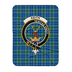 Scotstee Shop Tartan Plaid Blanket Keith Clan Crest Badge Scottish Tartan Plaid Sherpa Blanket