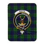 Scotstee Shop Tartan Plaid Blanket Keith Modern Clan Crest Badge Scottish Tartan Plaid Sherpa Blanket