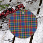Clan Macbeth Ornament Plaid Christmas Ornaments Scottish Clan MacBeth Modern Tartan Ceramic Ornament Plaid Ornaments - Scotstee Shop