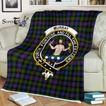 Clan Murray Blanket Plaid Blanket Murray of Atholl Modern Clan Crest Badge Tartan Blanket Scottish Plaid Throw Blanket Tartan Plaid Fleece Blanket - Scotstee Shop