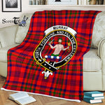 Clan Murray Blanket Plaid Blanket Murray of Atholl Tulloch Clan Crest Badge Tartan Blanket Scottish Plaid Throw Blanket Tartan Plaid Fleece Blanket - Scotstee Shop