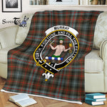 Clan Murray Blanket Plaid Blanket Murray Of Atholl Weathered Clan Crest Badge Tartan Blanket Scottish Plaid Throw Blanket - Scotstee Shop