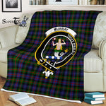 Clan Murray Blanket Plaid Blanket Murray of Dysart Modern Clan Crest Badge Tartan Blanket Scottish Plaid Throw Blanket - Scotstee Shop