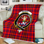 Clan Murray Blanket Plaid Blanket Murray of Dysart Tulloch Clan Crest Badge Tartan Blanket Scottish Plaid Throw Blanket - Scotstee Shop