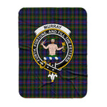 Scotstee Shop Tartan Plaid Blanket Murray Of Atholl Modern Clan Crest Badge Scottish Tartan Plaid Sherpa Blanket