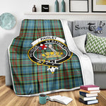 Scotstee Shop Tartan Plaid Blanket Paisley Clan Crest Badge Scottish Tartan Plaid Sherpa Blanket