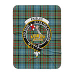 Scotstee Shop Tartan Plaid Blanket Paisley Clan Crest Badge Scottish Tartan Plaid Sherpa Blanket