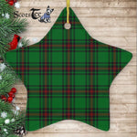 Clan Primrose Ornaments Primrose Tartan Ornament Star Ornament, Christmas Star Decorations, ceramic ornament, Plaid Star Ceramic Ornament, Christmas Ornament Decorations Gift