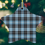 Clark Ancient Tartan Ornament Star Ornament, Christmas Star Decorations, ceramic ornament, Plaid Star Ceramic Ornament, Christmas Ornament Decorations Gift