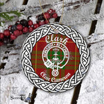 Clark Scottish Clan Tartan Crest Badge Plaid Ornament Gift. Christmas Tree Ornament Clark Clan Tartan Ornament Great Christie Ornaments Gift