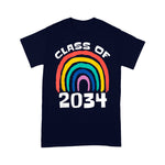 Class Of 2034 Rainbow Grow With Me School Teacher Student Back To School Shirt - Scotstee Shop