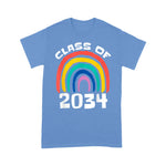 Class Of 2034 Rainbow Grow With Me School Teacher Student Back To School Shirt - Scotstee Shop