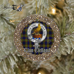 Clelland Celtic Circle Plaid Ornament Gift. Christmas Tree Ornament Cleland Clan Tartan Ornament Great Clelland Ornaments Gift - Scotstee Shop