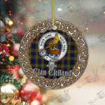 Clelland Celtic Circle Plaid Ornament Gift. Christmas Tree Ornament Cleland Clan Tartan Ornament Great Clelland Ornaments Gift - Scotstee Shop