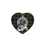 Clelland Scottish Clan Badge Plaid Christmas Ornaments Gift Heart Ornament Clelland Clan Tartan Ornaments, Plaid Ornament, christmas Ornament, plaid christmas ornament