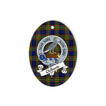 Clelland Scottish Clan Badge Plaid Ornament Gift. Christmas Tree Ornament Clelland Tartan Ornament,  ceramic ornament, personalized christmas ornaments, christmas tree ornaments, christmas door decorations, Plaid Ornament, Tartan Ceramic Ornament