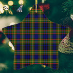 Clelland Tartan Ornament Star Ornament, Christmas Star Decorations, ceramic ornament, Plaid Star Ceramic Ornament, Christmas Ornament Decorations Gift