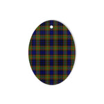 Clelland Tartan Oval Ornaments, Christmas Tree Ornament, Plaid Christmas Ornaments, Ceramic Oval Christmas Tree Decoration, Tartan Oval Ornaments, Christmas Tree Ornament, Plaid Christmas Ornaments, Ceramic Oval Christmas Tree Decoration