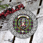 Clephane Scottish Clan Tartan Crest Badge Plaid Ornament Gift. Christmas Tree Ornament Clephane Clan Tartan Ornament,  ceramic ornament, personalized christmas ornaments, christmas tree ornaments, christmas door decorations, Plaid Ornament, Tartan Ceramic Ornament
