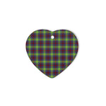 Clephane Tartan Heart Ornaments, Christmas Tree Ornament, Plaid Christmas Ornaments, Ceramic Heart Christmas Tree Decoration, Christmas Ornament, Plaid Ornament, Tartan Ornament, Buffalo Plaid Ornament