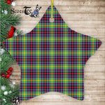 Clephane Tartan Ornament Star Ornament, Christmas Star Decorations, ceramic ornament, Plaid Star Ceramic Ornament, Christmas Ornament Decorations Gift