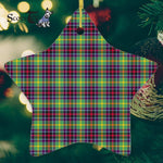 Clephane Tartan Ornament Star Ornament, Christmas Star Decorations, ceramic ornament, Plaid Star Ceramic Ornament, Christmas Ornament Decorations Gift