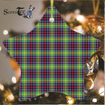 Clephane Tartan Ornament Star Ornament, Christmas Star Decorations, ceramic ornament, Plaid Star Ceramic Ornament, Christmas Ornament Decorations Gift