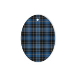 Clergy Blue Tartan Oval Ornaments, Christmas Tree Ornament, Plaid Christmas Ornaments, Ceramic Oval Christmas Tree Decoration, Tartan Oval Ornaments, Christmas Tree Ornament, Plaid Christmas Ornaments, Ceramic Oval Christmas Tree Decoration