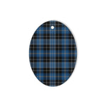 Clergy Blue Tartan Oval Ornaments, Christmas Tree Ornament, Plaid Christmas Ornaments, Ceramic Oval Christmas Tree Decoration, Tartan Oval Ornaments, Christmas Tree Ornament, Plaid Christmas Ornaments, Ceramic Oval Christmas Tree Decoration