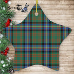 Cochrane Ancient Tartan Ornament Star Ornament, Christmas Star Decorations, ceramic ornament, Plaid Star Ceramic Ornament, Christmas Ornament Decorations Gift