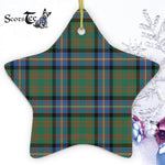 Cochrane Ancient Tartan Ornament Star Ornament, Christmas Star Decorations, ceramic ornament, Plaid Star Ceramic Ornament, Christmas Ornament Decorations Gift