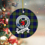 Colquhoun Scottish Clan Badge Plaid Ornament Gift. Christmas Tree Ornament Colquhoun Clan Tartan Ornament Great Christmas Ornaments Gift - Scotstee Shop