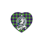 Colville Scottish Clan Badge Plaid Christmas Ornaments Gift Heart Ornament Colville Clan Tartan Ornaments, Plaid Ornament, christmas Ornament, plaid christmas ornament