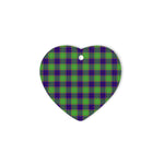 Colville Tartan Heart Ornaments, Christmas Tree Ornament, Plaid Christmas Ornaments, Ceramic Heart Christmas Tree Decoration, Christmas Ornament, Plaid Ornament, Tartan Ornament, Buffalo Plaid Ornament