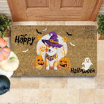 Corgi Doormat Halloween Doormat Corgi Halloween Costume Funny Halloween Pumpkin Doormat Home Doormat - Scotstee Shop