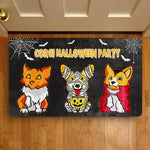 Corgi Doormat Halloween Doormat Corgi Pumpkin Cute Gourd Corgi Vampire Cute Cute Halloween Costume Welsh Corgi Dog Halloween Pumpkin Doormat Home Doormat - Scotstee Shop