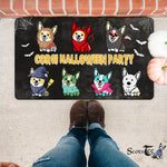 Corgi Doormat Happy Halloween Doormat Cute Happy Corgi Halloween Party Funny Halloween Doormat Home Doormat - Scotstee Shop